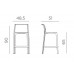 Стул пластиковый полубарный Net Stool Mini