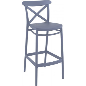 Стул пластиковый барный Cross Bar 75