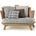 Кресло деревянное лаунж правое с подушками Rafael