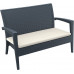 Диван пластиковый плетеный двухместный с подушкой Miami Lounge Sofa
