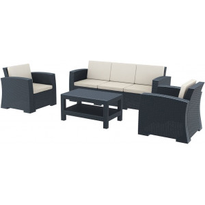 Комплект пластиковой плетеной мебели Monaco Lounge Set XL