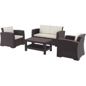 Комплект пластиковой плетеной мебели Monaco Lounge Set