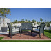Диван пластиковый плетеный двухместный с подушкой Miami Lounge Sofa