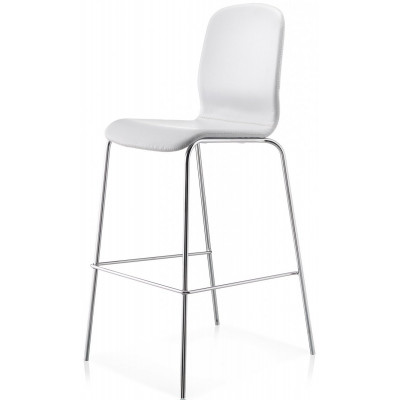Стул барный с обивкой Ecoleather, fabric  CHROMED Glamour Up