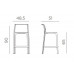 Стул пластиковый полубарный Net Stool Mini