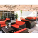 Диван пластиковый плетеный двухместный с подушками Monaco Lounge