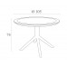 Стол пластиковый Sky Table Ø105