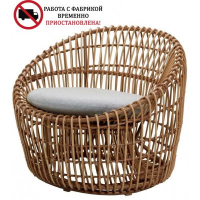 Кресло плетеное с подушкой Nest