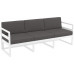 Диван пластиковый трехместный с подушками Mykonos XL
