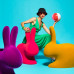 Стул пластиковый детский Rabbit Baby Velvet Finish