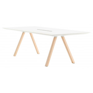 Стол с каналом для протяжки проводов Arki-Table CC Wood