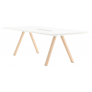 Стол с каналом для протяжки проводов Arki-Table CC Wood