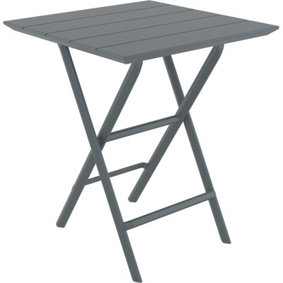 Стол пластиковый складной Helen Folding Table 60, темно-серый, 600х600х740 мм