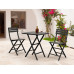 Стол пластиковый складной Helen Folding Table 60, черный, 600х600х740 мм