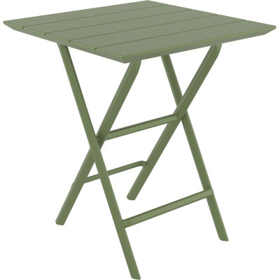 Стол пластиковый складной Helen Folding Table 60, оливковый, 600х600х740 мм