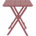 Стол пластиковый складной Helen Folding Table 60, марсала, 600х600х740 мм