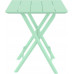 Стол пластиковый складной Helen Folding Table 60, опаловый зеленый, 600х600х740 мм