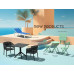 Стол пластиковый складной Helen Folding Table 60, опаловый зеленый, 600х600х740 мм