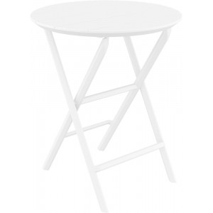 Стол пластиковый складной Helen Folding Table Ø60, белый, Ø600х740 мм