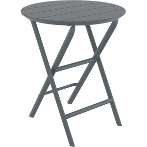 Стол пластиковый складной Helen Folding Table Ø60, темно-серый, Ø600х740 мм