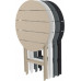 Стол пластиковый складной Helen Folding Table Ø60, черный, Ø600х740 мм