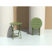 Стол пластиковый складной Helen Folding Table Ø60, оливковый, Ø600х740 мм