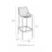 Стул пластиковый барный Air Bar 75