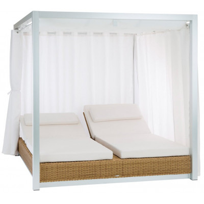Шатер металлический с лежаками и шторами Sunset Double Sunbed