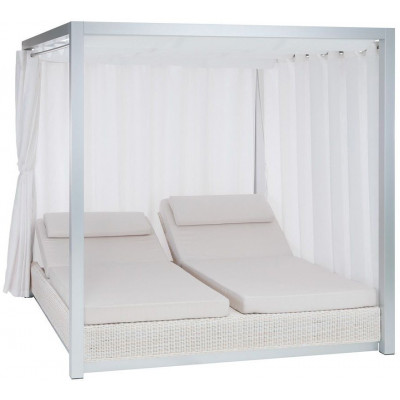 Шатер металлический с лежаками и шторами Sunset Double Sunbed