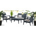 Диван пластиковый плетеный двухместный с подушкой Miami Lounge Sofa