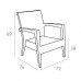 Кресло пластиковое плетеное с подушкой Miami Lounge Armchair