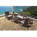 Диван пластиковый плетеный двухместный с подушкой Miami Lounge Sofa