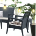 Кресло пластиковое плетеное с подушкой Miami Lounge Armchair